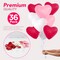 4E's Novelty 36 Pack Latex Heart Shaped Balloons 10 inch With Ribbon - Pink White Red Heart Balloons, Valentines Day Balloons, Perfect for Marriage Proposal & Valentines Day Decorations & Wedding Party
